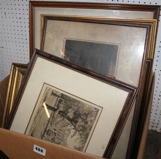 Quantity of etchings and prints